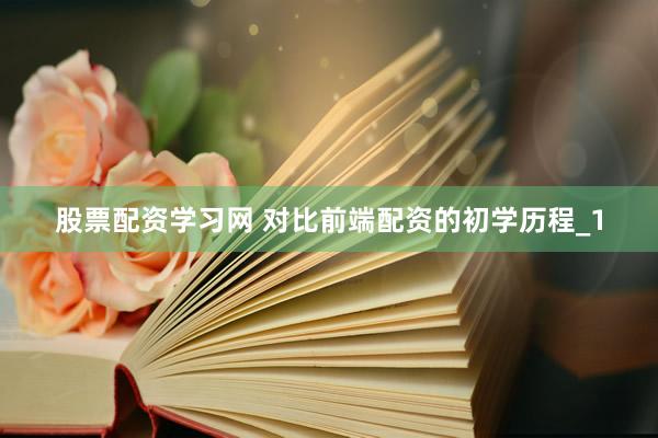 股票配资学习网 对比前端配资的初学历程_1
